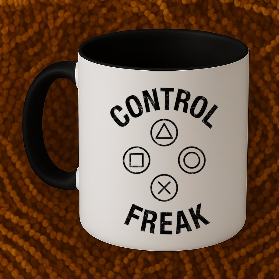 Control Freak Video Game Console Controller Buttons Cute Gift Gamer Funny Gift Mug