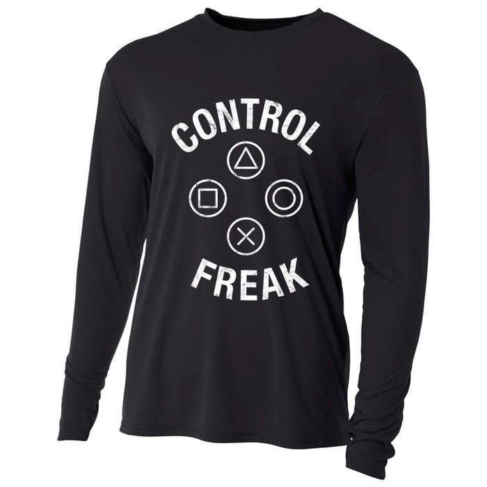 Control Freak Video Game Console Controller Buttons Cute Gift Gamer Funny Gift Cooling Performance Long Sleeve Crew