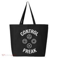 Control Freak Video Game Console Controller Buttons Cute Gift Gamer Funny Gift 25L Jumbo Tote