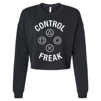 Control Freak Video Game Console Controller Buttons Cute Gift Gamer Funny Gift Cropped Pullover Crew