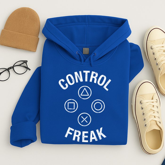 Control Freak Video Game Console Controller Buttons Cute Gift Gamer Funny Gift Hoodie