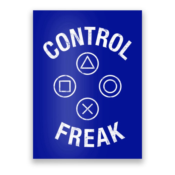 Control Freak Video Game Console Controller Buttons Cute Gift Gamer Funny Gift Poster