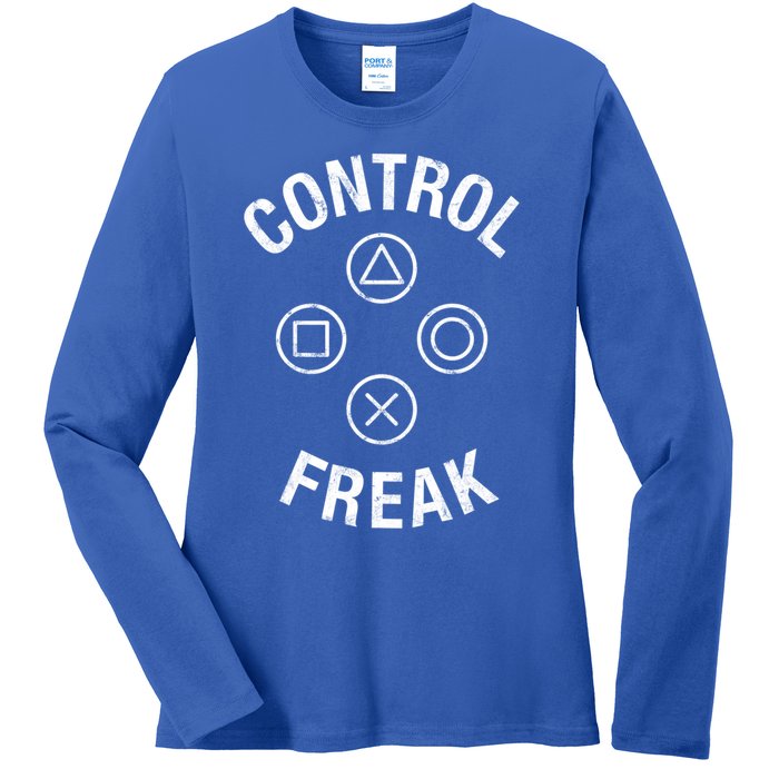 Control Freak Video Game Console Controller Buttons Cute Gift Gamer Funny Gift Ladies Long Sleeve Shirt