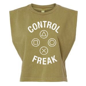 Control Freak Video Game Console Controller Buttons Cute Gift Gamer Funny Gift Garment-Dyed Women's Muscle Tee