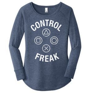 Control Freak Video Game Console Controller Buttons Cute Gift Gamer Funny Gift Women's Perfect Tri Tunic Long Sleeve Shirt