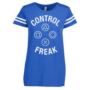 Control Freak Video Game Console Controller Buttons Cute Gift Gamer Funny Gift Enza Ladies Jersey Football T-Shirt