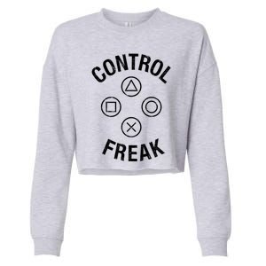 Control Freak Video Game Console Controller Buttons Cute Gift Gamer Funny Gift Cropped Pullover Crew