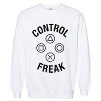 Control Freak Video Game Console Controller Buttons Cute Gift Gamer Funny Gift Garment-Dyed Sweatshirt