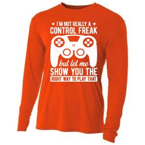 Control Freak Video Game Player Gaming Gamer Pc Console Geek Gift Cooling Performance Long Sleeve Crew