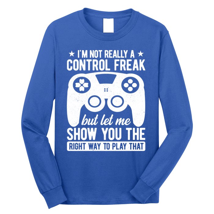 Control Freak Video Game Player Gaming Gamer Pc Console Geek Gift Long Sleeve Shirt