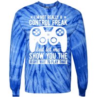 Control Freak Video Game Player Gaming Gamer Pc Console Geek Gift Tie-Dye Long Sleeve Shirt