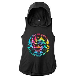 Camp Firelight Vacation Bible School Vbs 2024 Christian Camp Ladies PosiCharge Tri-Blend Wicking Draft Hoodie Tank