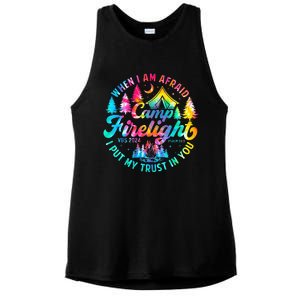 Camp Firelight Vacation Bible School Vbs 2024 Christian Camp Ladies PosiCharge Tri-Blend Wicking Tank