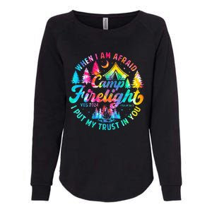 Camp Firelight Vacation Bible School Vbs 2024 Christian Camp Womens California Wash Sweatshirt