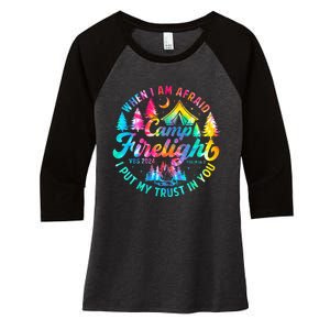 Camp Firelight Vacation Bible School Vbs 2024 Christian Camp Women's Tri-Blend 3/4-Sleeve Raglan Shirt