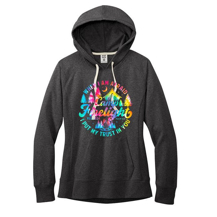 Camp Firelight Vacation Bible School Vbs 2024 Christian Camp Women's Fleece Hoodie