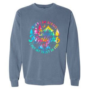 Camp Firelight Vacation Bible School Vbs 2024 Christian Camp Garment-Dyed Sweatshirt