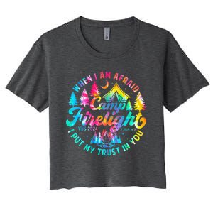 Camp Firelight Vacation Bible School Vbs 2024 Christian Camp Women's Crop Top Tee