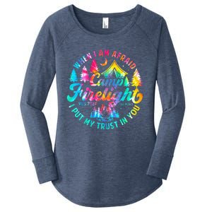 Camp Firelight Vacation Bible School Vbs 2024 Christian Camp Women's Perfect Tri Tunic Long Sleeve Shirt