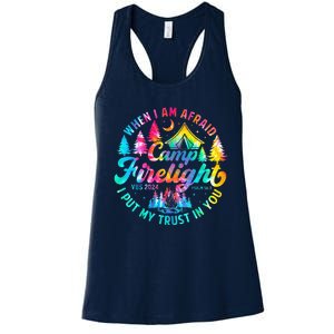 Camp Firelight Vacation Bible School Vbs 2024 Christian Camp Women's Racerback Tank