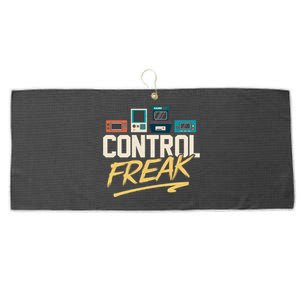 Control Freak Video Game Player Gaming Gamer Pc Console Geek Funny Gift Large Microfiber Waffle Golf Towel