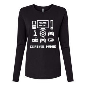 Control Freak Video Game Player Gaming Gamer Pc Console Geek Gift Womens Cotton Relaxed Long Sleeve T-Shirt