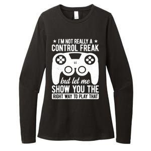 Control Freak Video Game Player Gaming Gamer Pc Console Geek Great Gift Womens CVC Long Sleeve Shirt