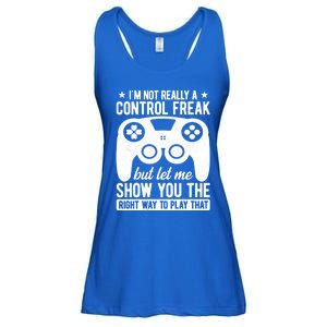 Control Freak Video Game Player Gaming Gamer Pc Console Geek Great Gift Ladies Essential Flowy Tank