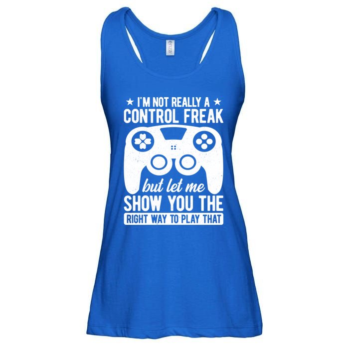 Control Freak Video Game Player Gaming Gamer Pc Console Geek Great Gift Ladies Essential Flowy Tank