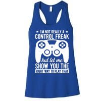 Control Freak Video Game Player Gaming Gamer Pc Console Geek Great Gift Women's Racerback Tank