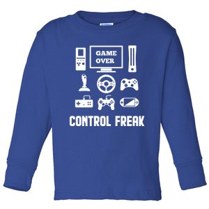 Control Freak Video Game Player Gaming Gamer Pc Console Geek Gift Toddler Long Sleeve Shirt