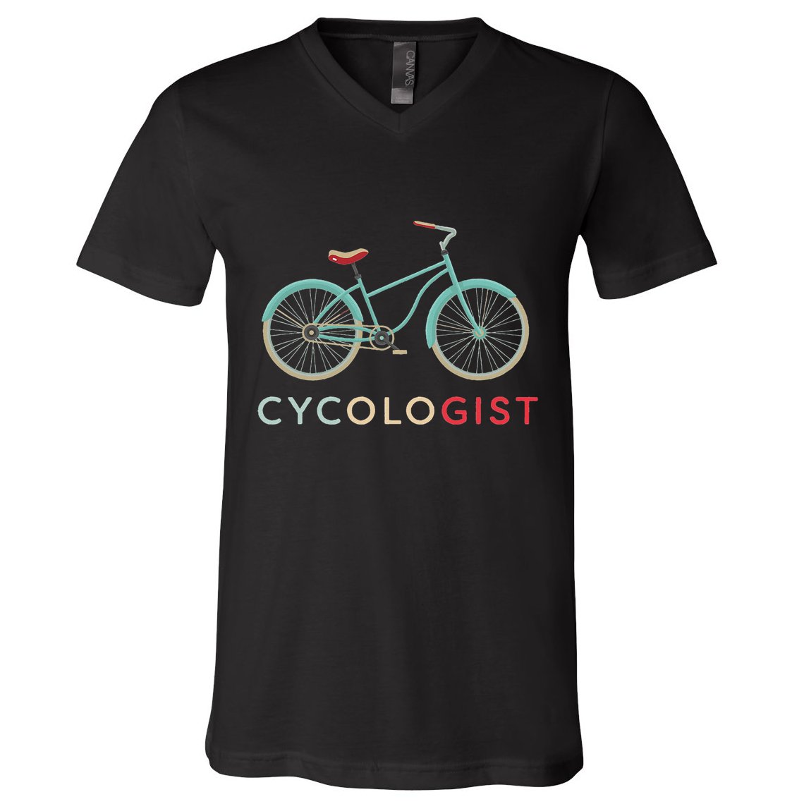 Cycologist Funny Vintage Bicycle Design Bike Cyclists Gift V-Neck T-Shirt