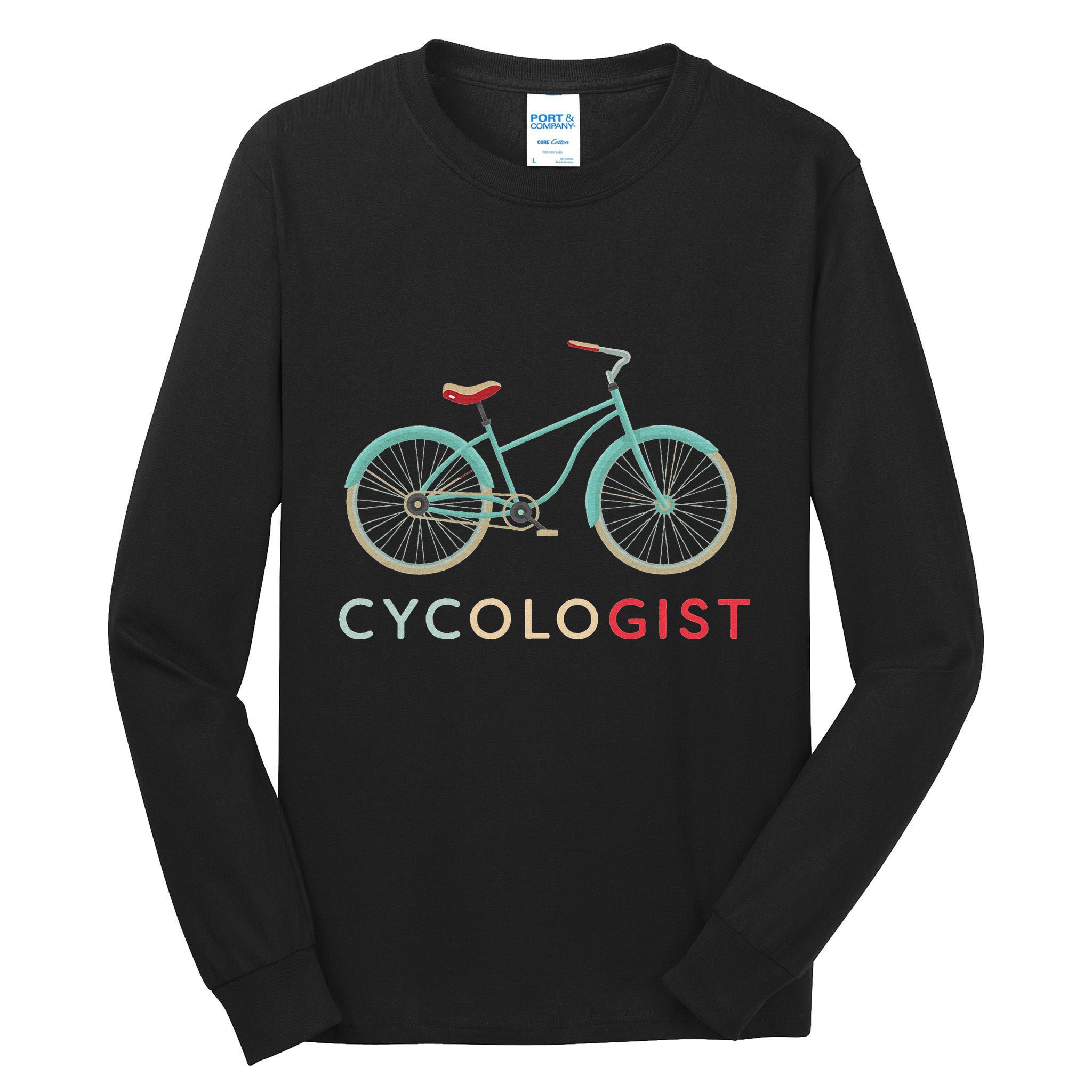 Cycologist Funny Vintage Bicycle Design Bike Cyclists Gift Tall Long Sleeve T-Shirt