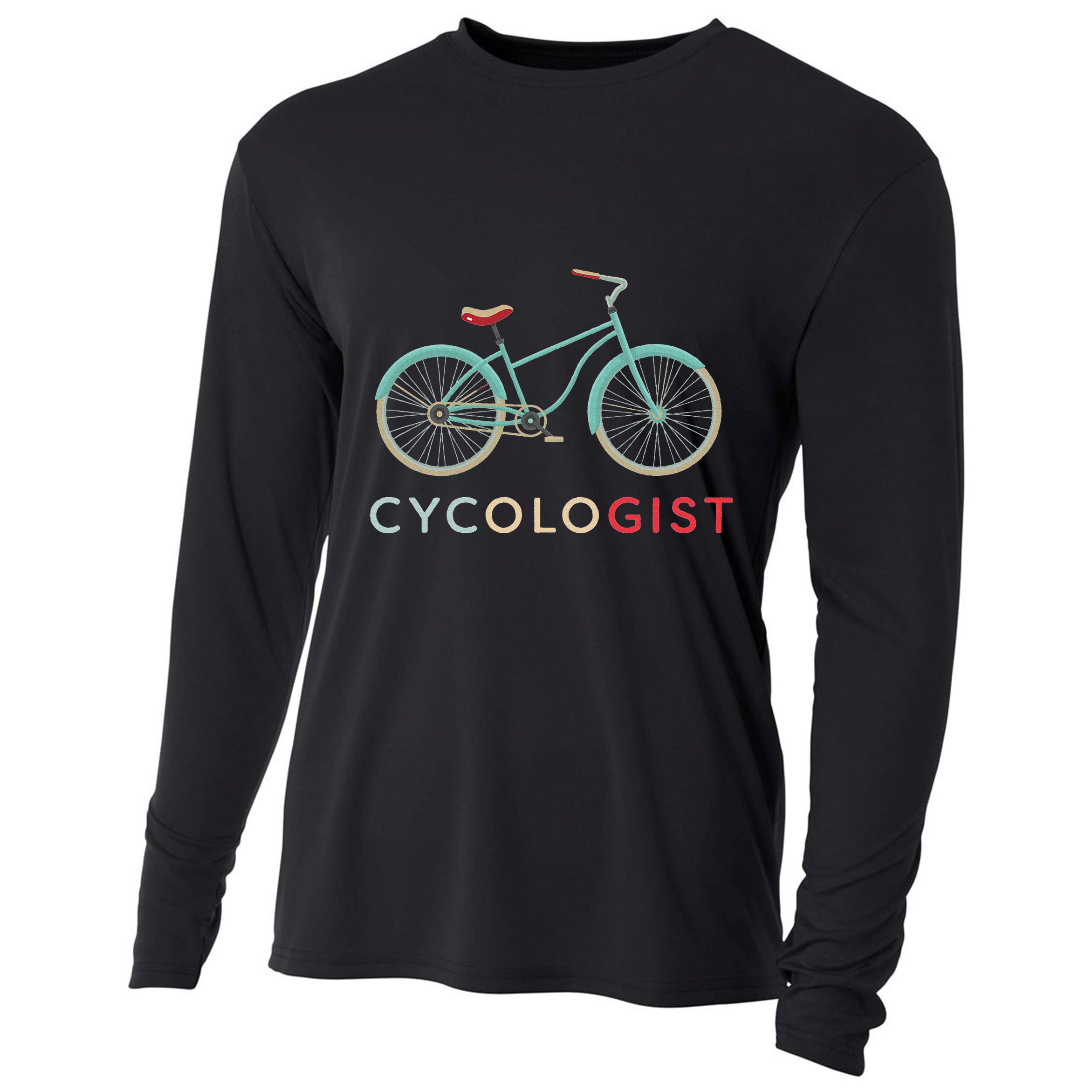 Cycologist Funny Vintage Bicycle Design Bike Cyclists Gift Cooling Performance Long Sleeve Crew
