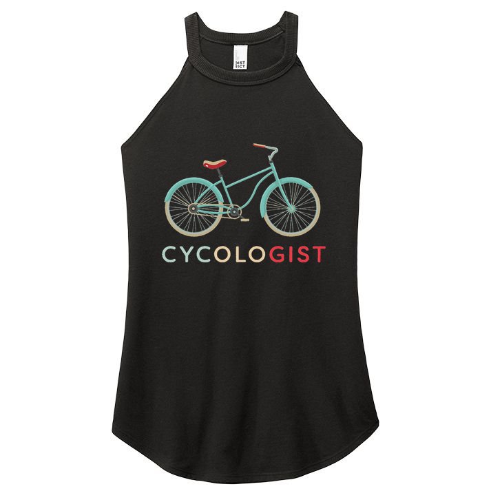 Cycologist Funny Vintage Bicycle Design Bike Cyclists Gift Women's Perfect Tri Rocker Tank