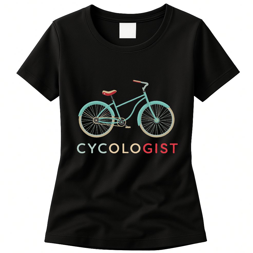 Cycologist Funny Vintage Bicycle Design Bike Cyclists Gift Womens T-Shirt