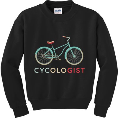 Cycologist Funny Vintage Bicycle Design Bike Cyclists Gift Kids Sweatshirt