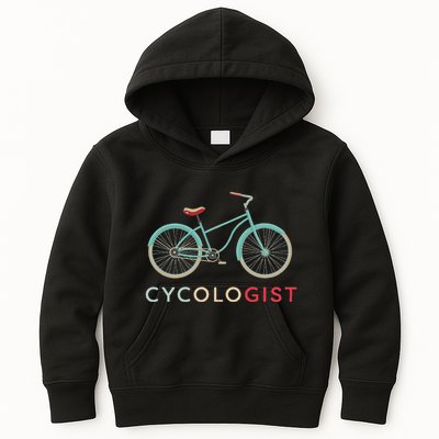 Cycologist Funny Vintage Bicycle Design Bike Cyclists Gift Kids Hoodie