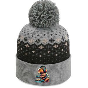 Capybara Funny Video Games Capybara Gift The Baniff Cuffed Pom Beanie