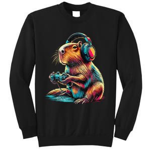 Capybara Funny Video Games Capybara Gift Sweatshirt