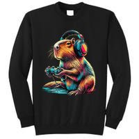 Capybara Funny Video Games Capybara Gift Tall Sweatshirt