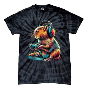 Capybara Funny Video Games Capybara Gift Tie-Dye T-Shirt