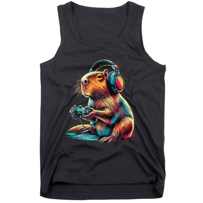 Capybara Funny Video Games Capybara Gift Tank Top