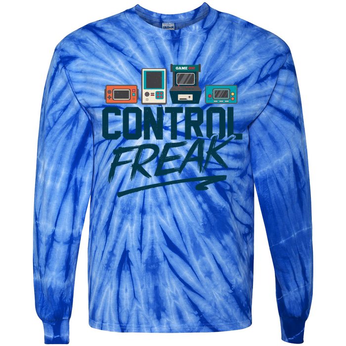 Control Freak Video Game Player Gaming Gamer Pc Console Geek Great Gift Tie-Dye Long Sleeve Shirt