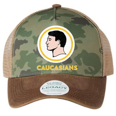 Caucasians Funny Vintage Caucasians Pride Tee Legacy Tie Dye Trucker Hat