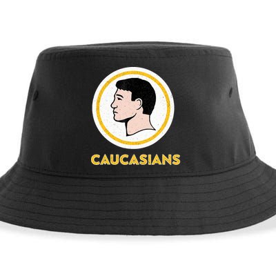 Caucasians Funny Vintage Caucasians Pride Tee Sustainable Bucket Hat