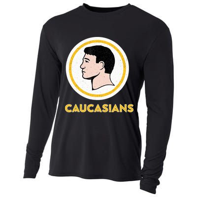 Caucasians Funny Vintage Caucasians Pride Tee Cooling Performance Long Sleeve Crew