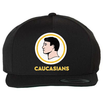 Caucasians Funny Vintage Caucasians Pride Tee Wool Snapback Cap