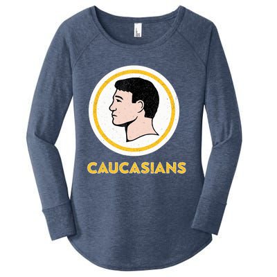 Caucasians Funny Vintage Caucasians Pride Tee Women's Perfect Tri Tunic Long Sleeve Shirt