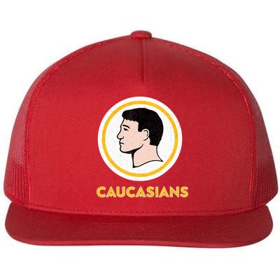 Caucasians Funny Vintage Caucasians Pride Tee Flatbill Hat